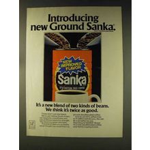 1976 Sanka Coffee Ad - Introducing New Ground Sanka
