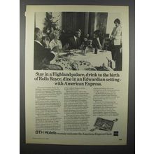 1980 American Express Card Ad - Stay in Highland Palace