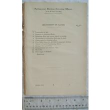 1875 Act of Parliament: control Charges of Returning Officers