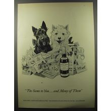 1953 Black & White Scotch Ad - The same to you.. and many of them