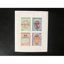 Gabon 1995 Mi. Bl. A78 1237 - 1240 Collective épreuve de Luxe Masques Rare !