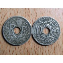 France Republic 1930 10 Centimes Coin