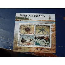NORFOLK Island 1986 MARINE LIFE MINISHEET MNH Mint Stamps Australia