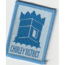 Scout Badge UK- Chorley - 20mm Castle - White Back (BY194)