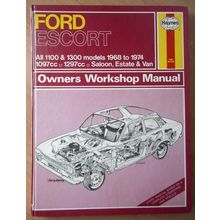 FORD ESCORT Haynes Workshop Manual 1100/1300/1097cc/1297cc 1968 - 1974