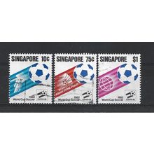 Singapore.World Cup Football Championship,Spain set of 3.Fine Used.Jul25