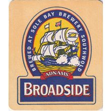 BEER MAT - ADNAMS BREWERY - BROADSIDE - (Cat No 019) - (1988)