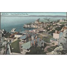 Naval Hospital and Rosia Bay, Gibraltar, c.1910 - Beanland Malin & Co Postcard