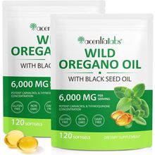 Oil of Oregano Softgels 6000Mg, 2 in 1 Formulated with Black Seed Oil 200Mg, Imm