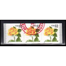 Used 3054 32c Yellow Rose Very Fine PNC 7777/3 PA3706