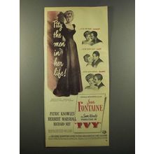 1947 Ivy Movie Ad - Joan Fontaine