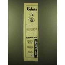 1953 Swissair Airline Ad - Exlusive in the Tradition