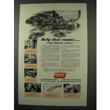 1956 America Fore Insurance Ad - Help That Counts