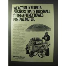 1977 Pitney Bowes Postage Meter Ad - Too Small