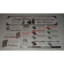1947 Doubleday Books Ad - Irving Stone Adversary in the House