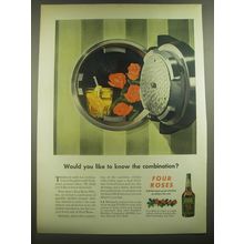 1946 Four Roses Bourbon Ad - Would you like to know the combination?