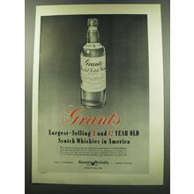 1949 Grant's Scotch Ad - Largest-Selling 8 and 12 year old Scotch Whiskies