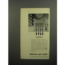1952 Finnish Art Shop Gense Facette Silverware Advertisement