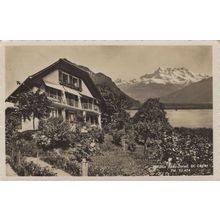 Pension Beau Soleil St Legier Old Vaud Switzerland RPC Postcard