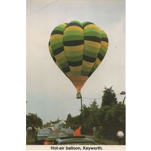 Hot Air Balloon At Keyworth Nottingham 1987 Postcard