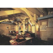 The Central Old Map Room in WW2 Military War Museum Postcard