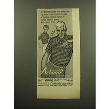 1959 Activair Shirts Ad - It's the small print that makes the big news