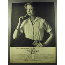 1960 Lady Manhattan Shirts Advertisement
