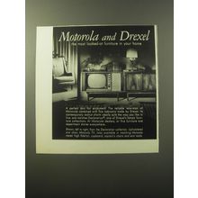 1960 Motorola and Drexel Declaration Television and Furniture Advertisement