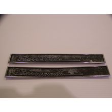 1965 1966 PLYMOUTH BARRACUDA DOOR PANEL EMBLEMS OEM #2571292