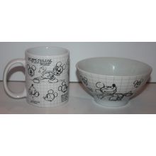 Disney's Sketch Book Mickey Mouse Mug and Bowl