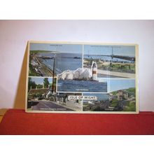 novelty lift-the-flap THE ISLE OF WIGHT used vintage postcard =
