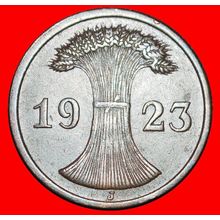 Ⰶ WHEAT SHEAF (1923-1924): GERMANY ★ 2 RENTENPFENNIGS 1923J★LOW START★NO RESERVE