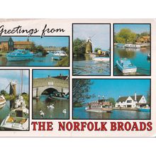 Salmon Multiview Postcard Greetings from the Norfolk Broads