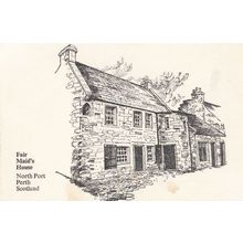 Fair Maids House North Port Perth Artist Drawing Postcard