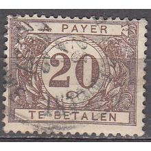 Belgique 1921 Michel Taxe 24 O Cote (2008) 0.20 € Lion héraldique Cachet rond