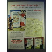 1950 Frigidaire De Luxe Refrigerator Ad - Super-Storage