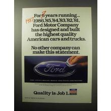 1987 Ford Service Ad - For 7 Years Running