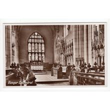 Bangor Cathedral Postcard RP Caernarfonshire 4264