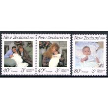 NEW ZEALAND 1989 Health, Duke & Duchess of York Princess Beatrice Set of 3 - MNH