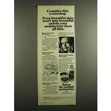 1972 Dorothy Gray Satura Moisturizer Advertisement - Consider this a warning.