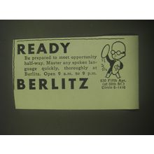 1945 Berlitz School of Languages Ad - Ready