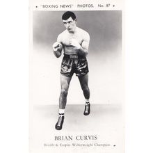 Brian Curvis Boxer Boxing News Real Photo Postcard