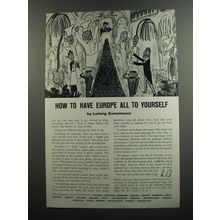 1961 European Travel Commission Ad - How to have Europe all to yourself