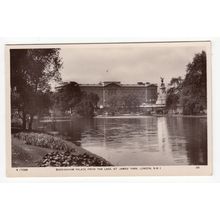 Buckingham Palace from the Lake St James Park London Postcard 1931 RP Kingsway