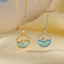 Save The Whale Women's Colorful Blue Sea Titanium No Fade