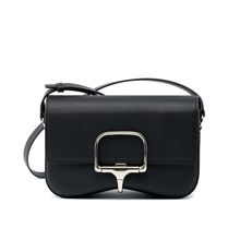 Women Genuine Leather Della Shoulder Crossbody Bag Black
