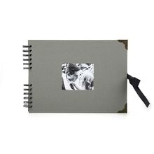 Woodside Home Living Metal Corner Scrap Book Style Photo Album 29cm x 21.5cm - W