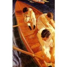 Sorolla_Joaquin_En_La_Yola Poster Canvas Movie Film Print A0 A1 A2 A3 A4 A5 A6 A