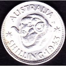 1943 Australia 1 Shilling coin