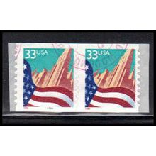 Used 3281 33c U.S. Flag Over City Fine CNP Left 6666A PA2114